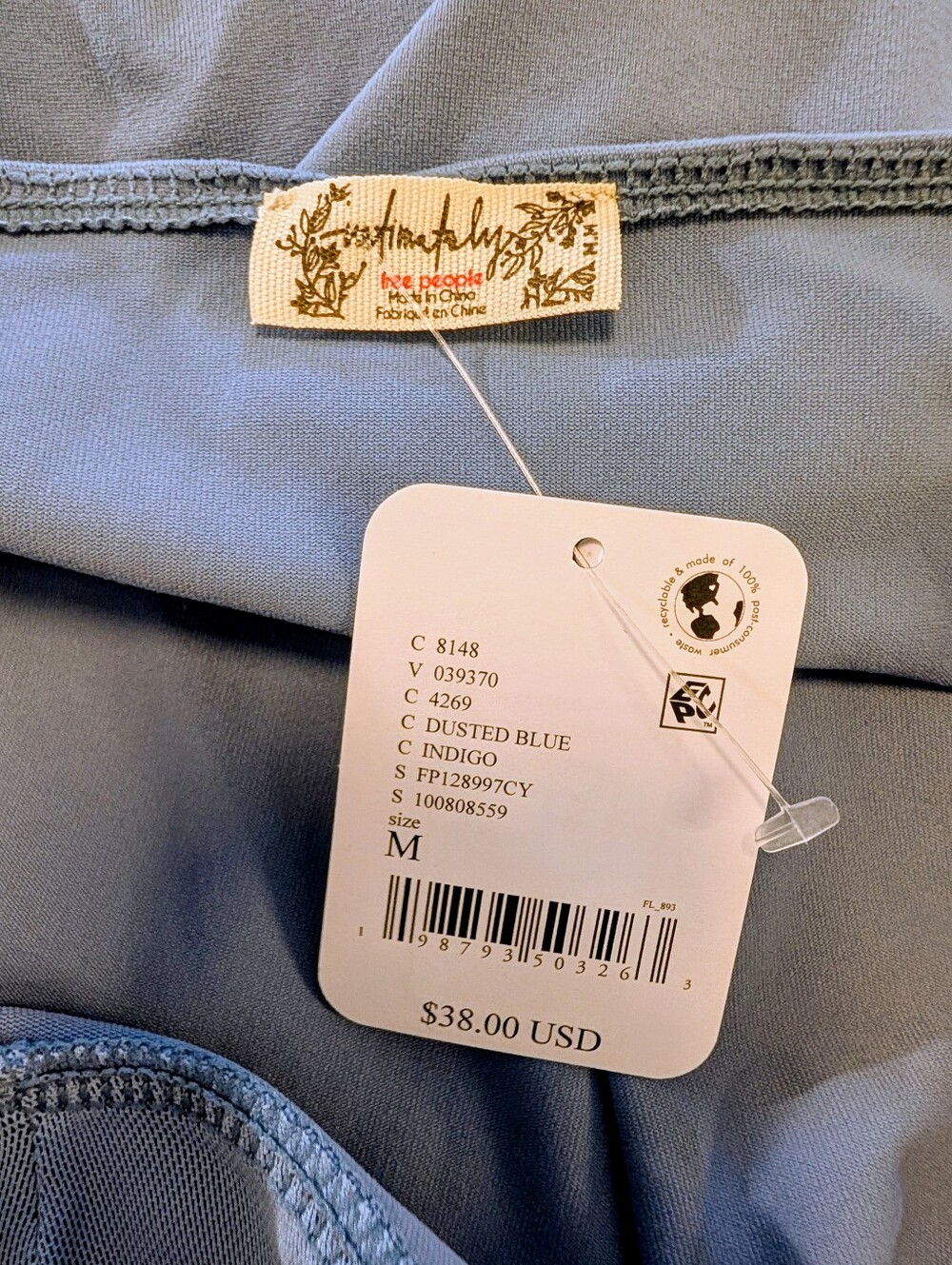 NWT Free People Still Here Halter Cami - Dusted Blue - Picture 5 of 5